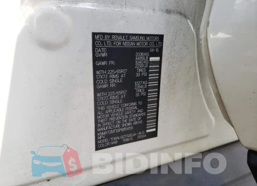 KNMAT2MT1GP685459 Photo# 12