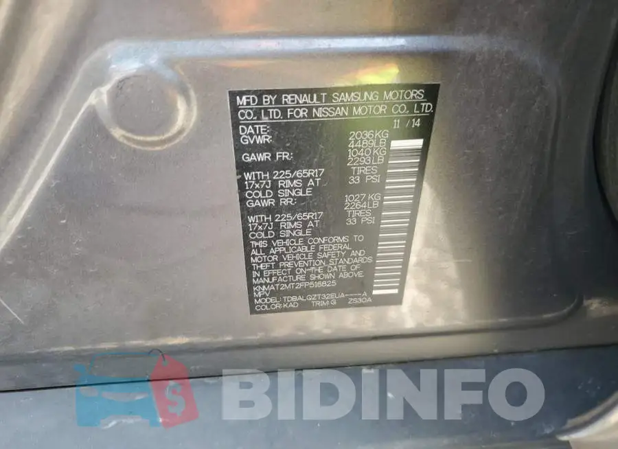 KNMAT2MT2FP516825 Photo# 12