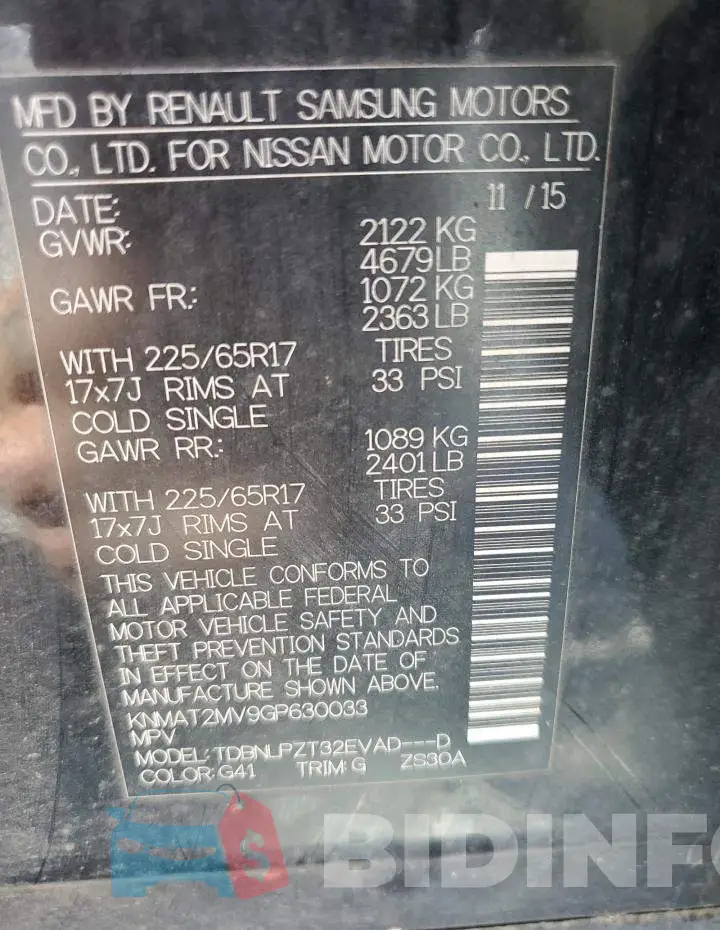 KNMAT2MV9GP630033 Photo# 13