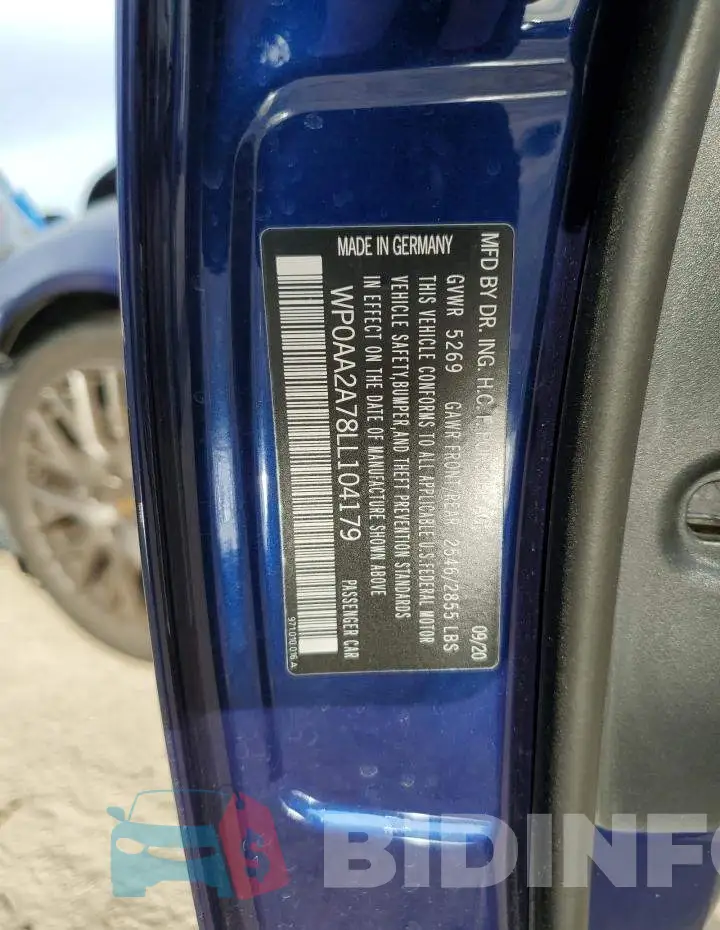 WP0AA2A78LL104179 Photo# 12