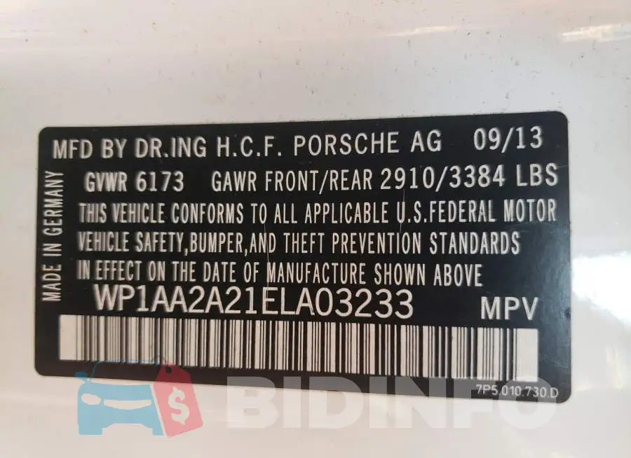 WP1AA2A21ELA03233 Photo# 13