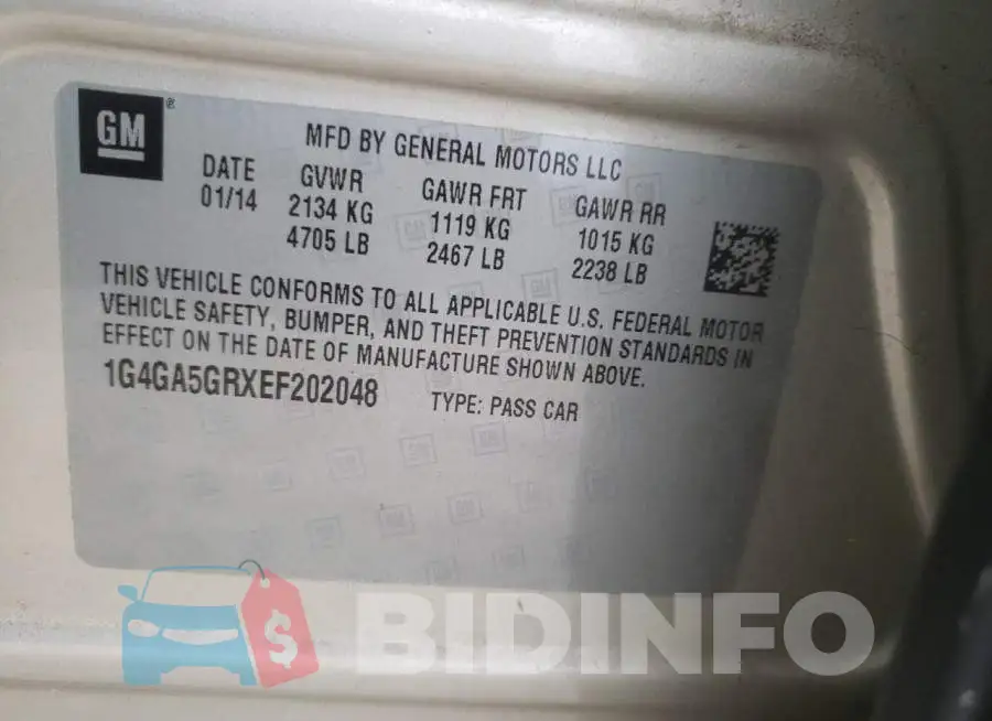 1G4GA5GRXEF202048 Photo# 10