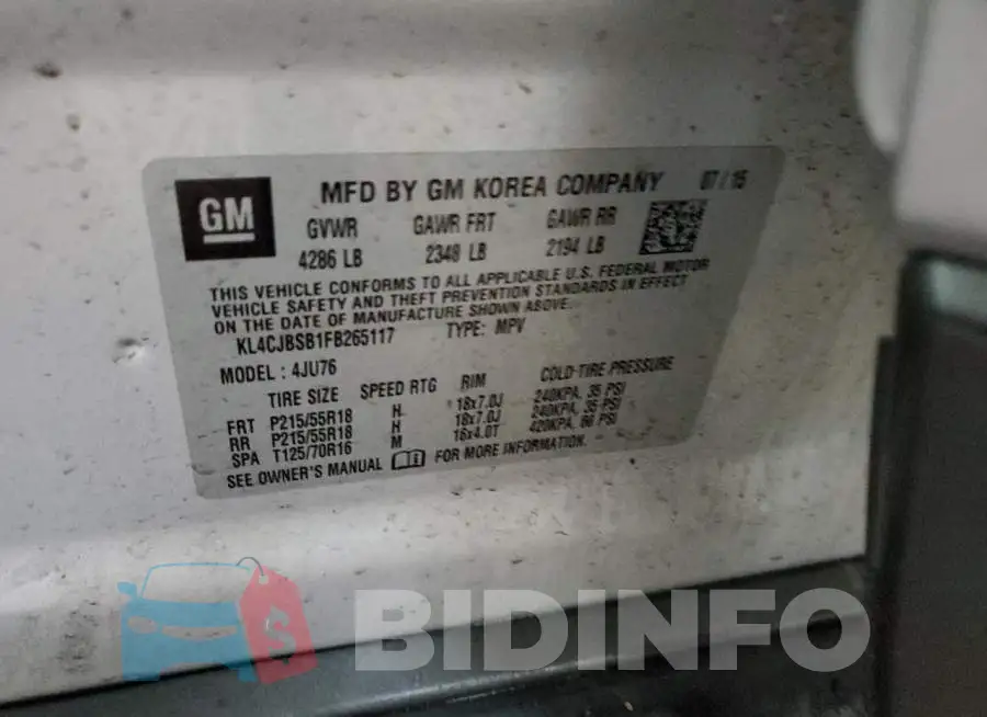 KL4CJBSB1FB265117 Photo# 13
