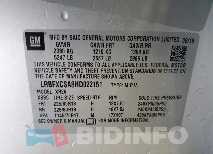LRBFXCSA8HD022151 Photo# 13