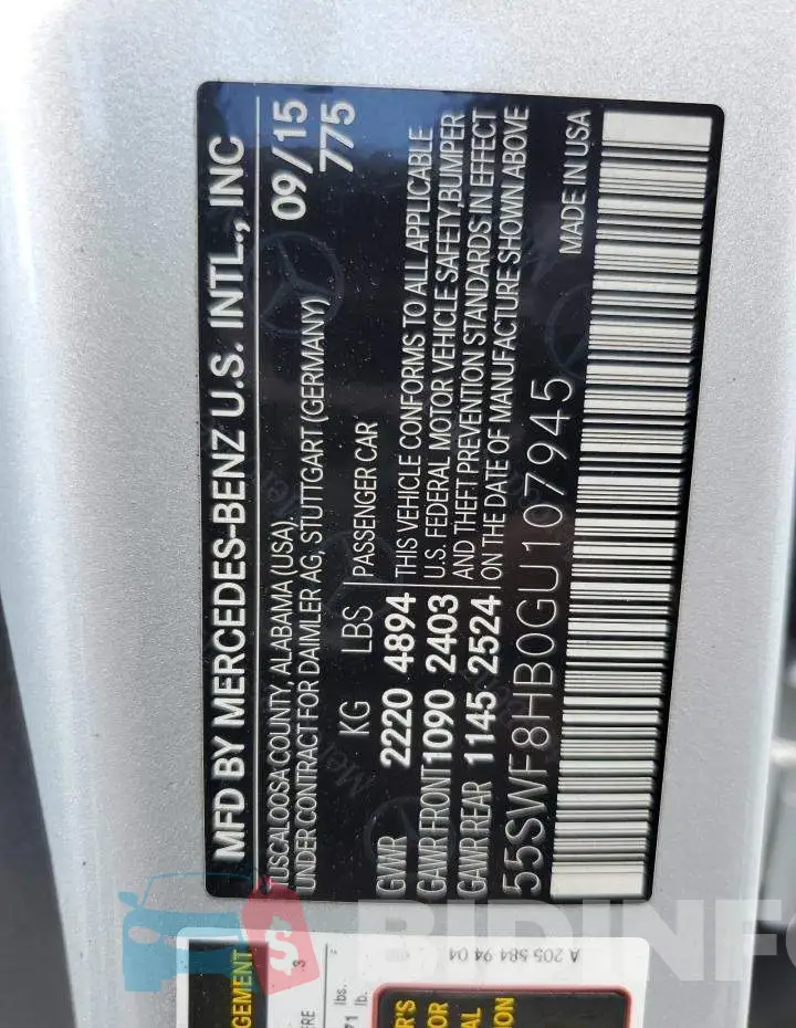 55SWF8HB0GU107945 Photo# 12