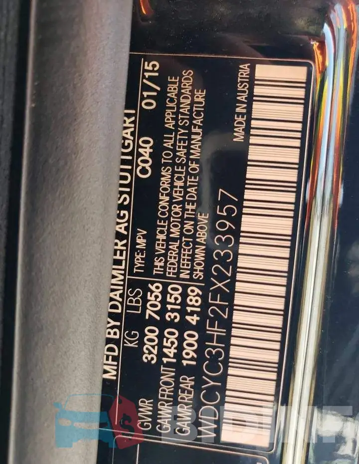 WDCYC3HF2FX233957 Photo# 12