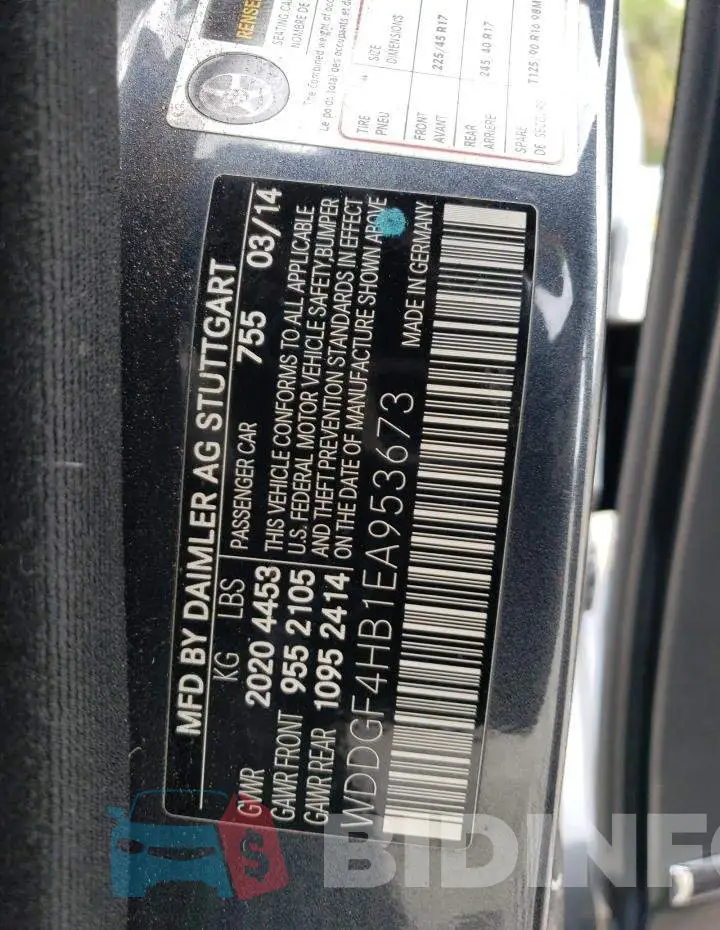 WDDGF4HB1EA953673 Photo# 13