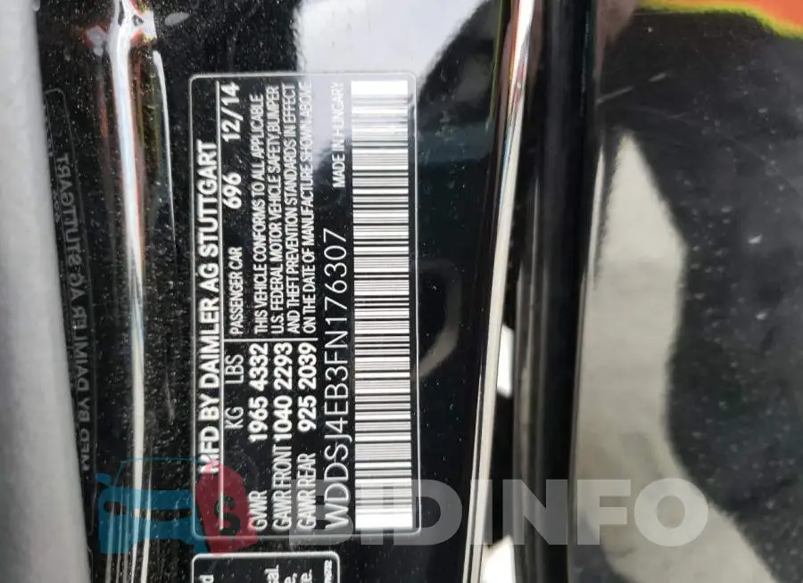 WDDSJ4EB3FN176307 Photo# 12