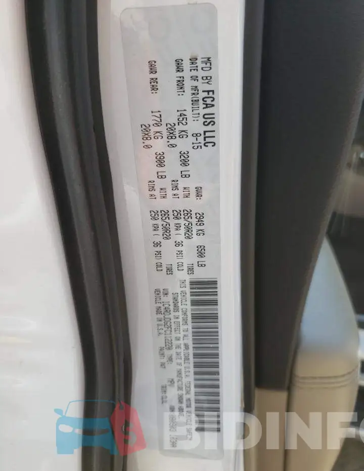 1C4RDJDG2FC112220 Photo# 13