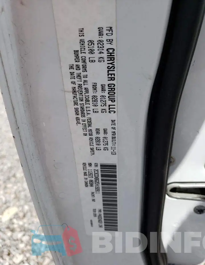 2C3CDXBG2EH192811 Photo# 12