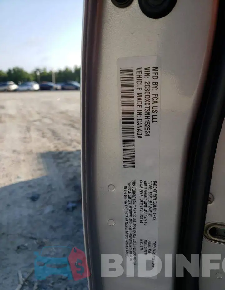 2C3CDXCT3NH152524 Photo# 12