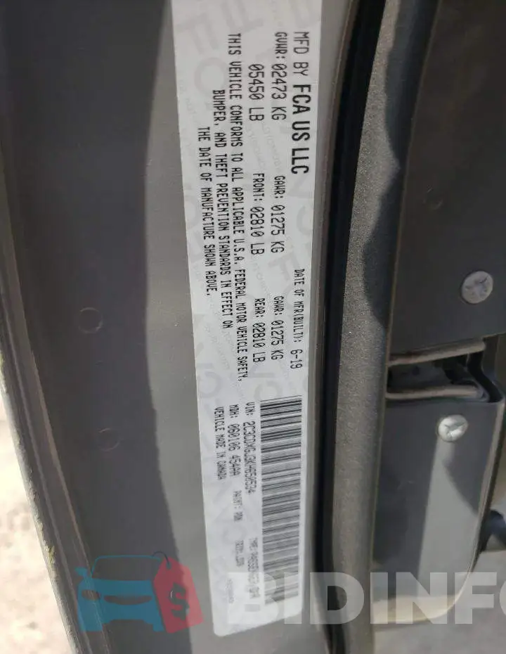 2C3CDXGJ3KH650534 Photo# 13