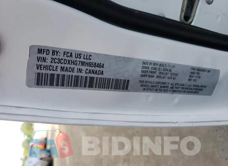 2C3CDXHG7MH658464 Photo# 12