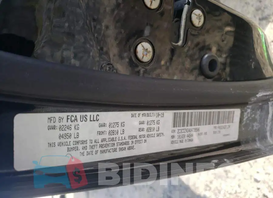 2C3CDZAG4KH739506 Photo# 12