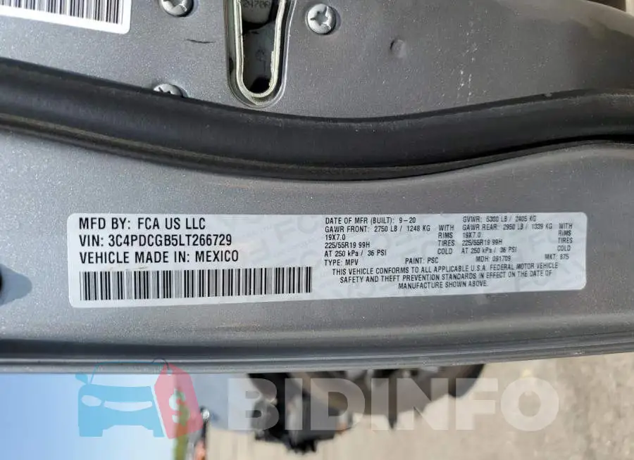 3C4PDCGB5LT266729 Photo# 14