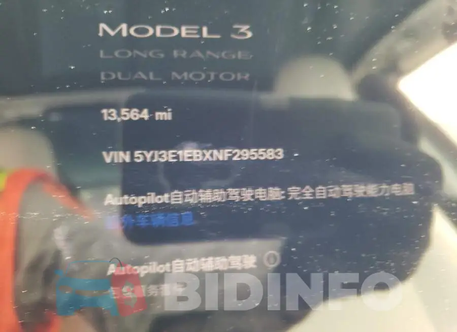 5YJ3E1EBXNF295583 Photo# 9