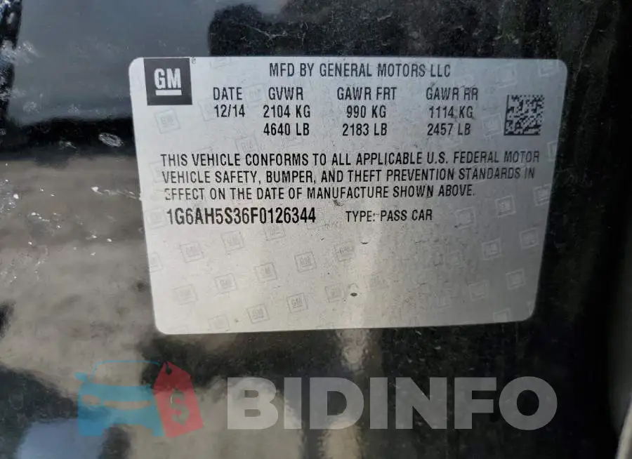 1G6AH5S36F0126344 Photo# 13