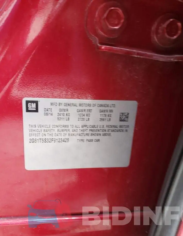 2G61T5S32F9123428 Photo# 12