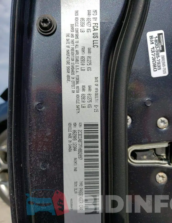 2C3CCABT7FH882097 Photo# 12