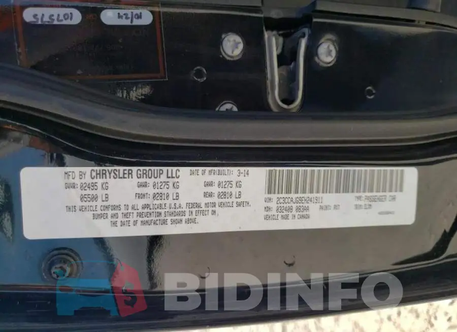 2C3CCAJG9EH241911 Photo# 10