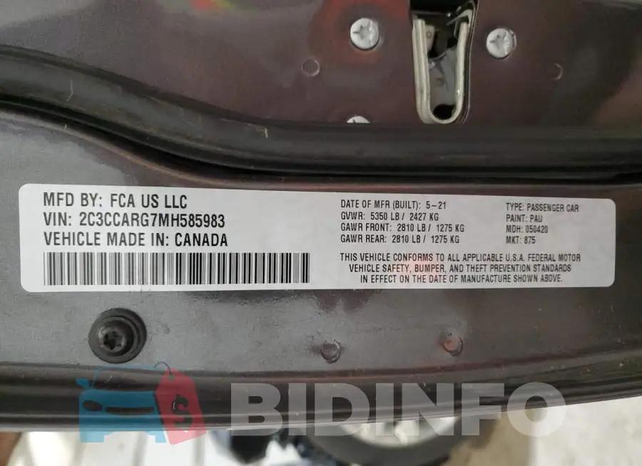 2C3CCARG7MH585983 Photo# 13