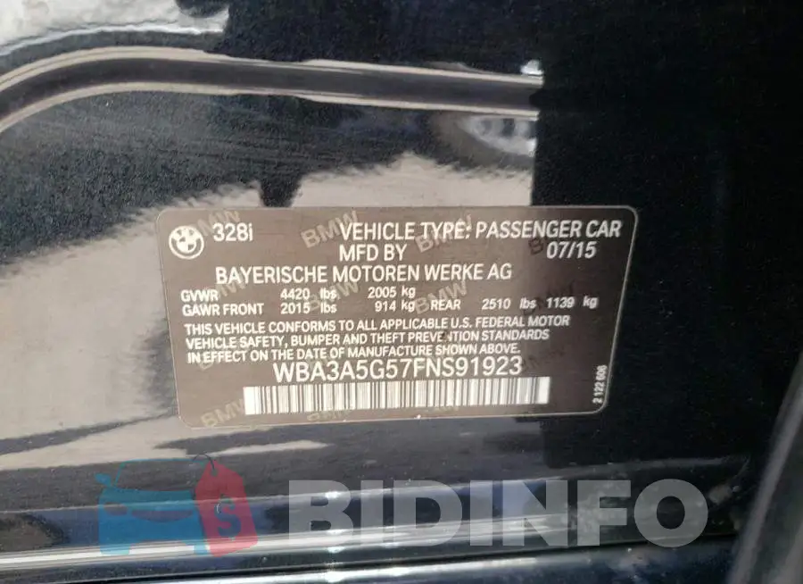 WBA3A5G57FNS91923 Photo# 12