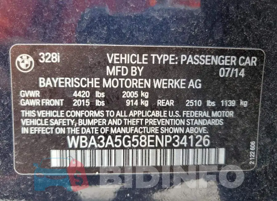 WBA3A5G58ENP34126 Photo# 13