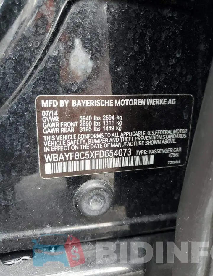 WBAYF8C5XFD654073 Photo# 12