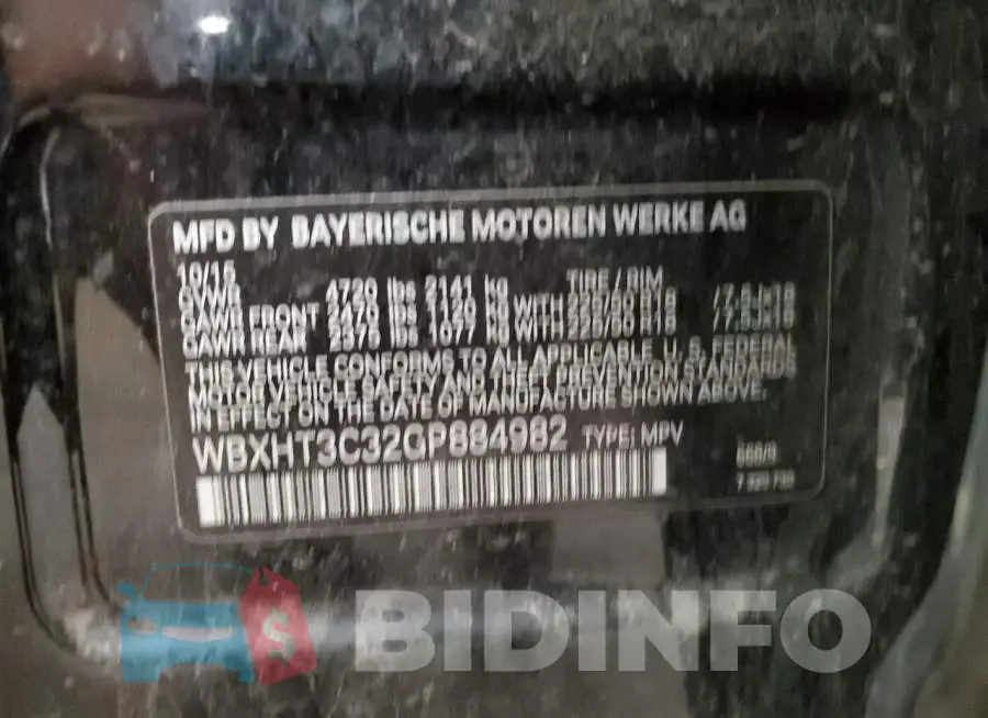 WBXHT3C32GP884982 Photo# 12
