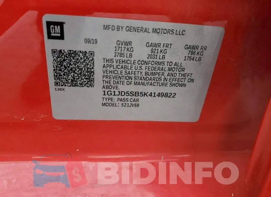 1G1JD5SB5K4149822 Photo# 12