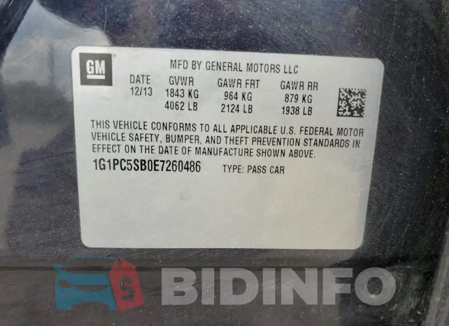 1G1PC5SB0E7260486 Photo# 12