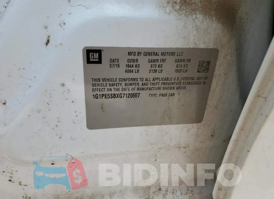 1G1PE5SBXG7120667 Photo# 12