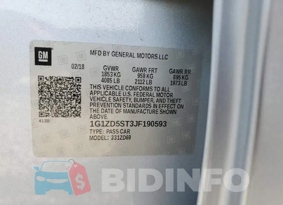 1G1ZD5ST3JF190593 Photo# 12
