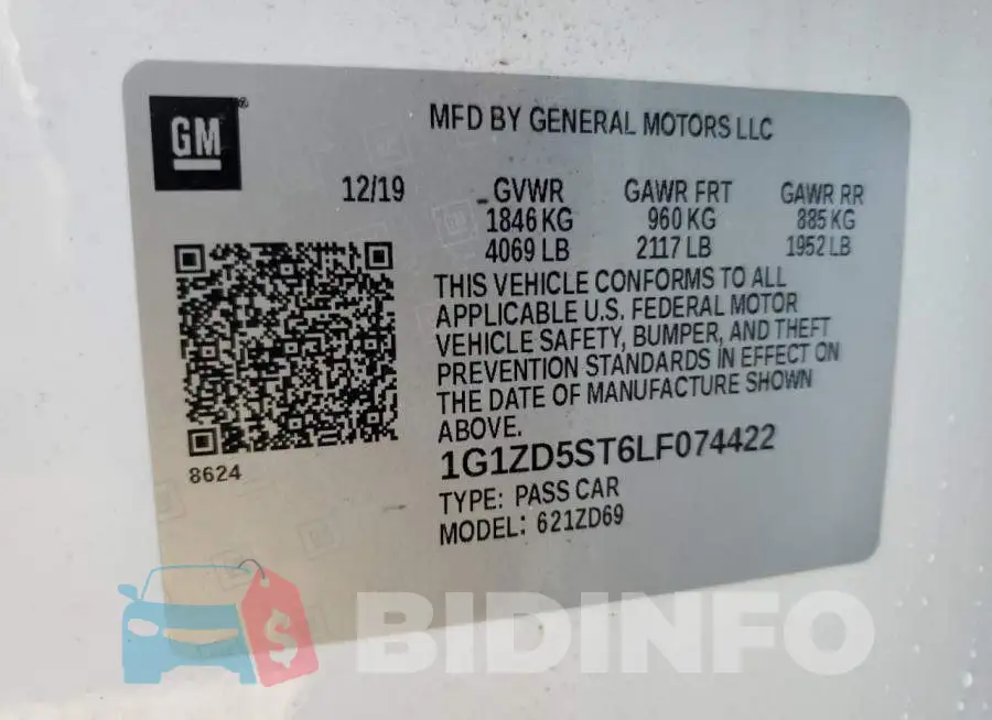 1G1ZD5ST6LF074422 Photo# 12