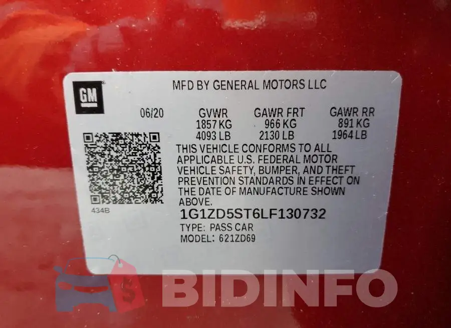 1G1ZD5ST6LF130732 Photo# 12