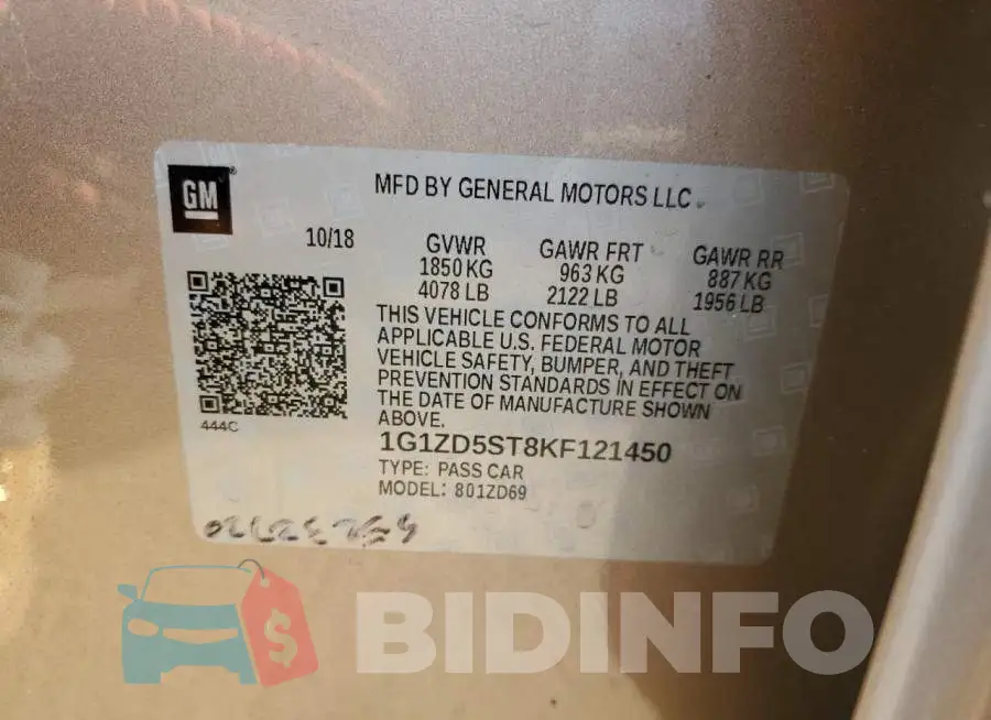 1G1ZD5ST8KF121450 Photo# 12