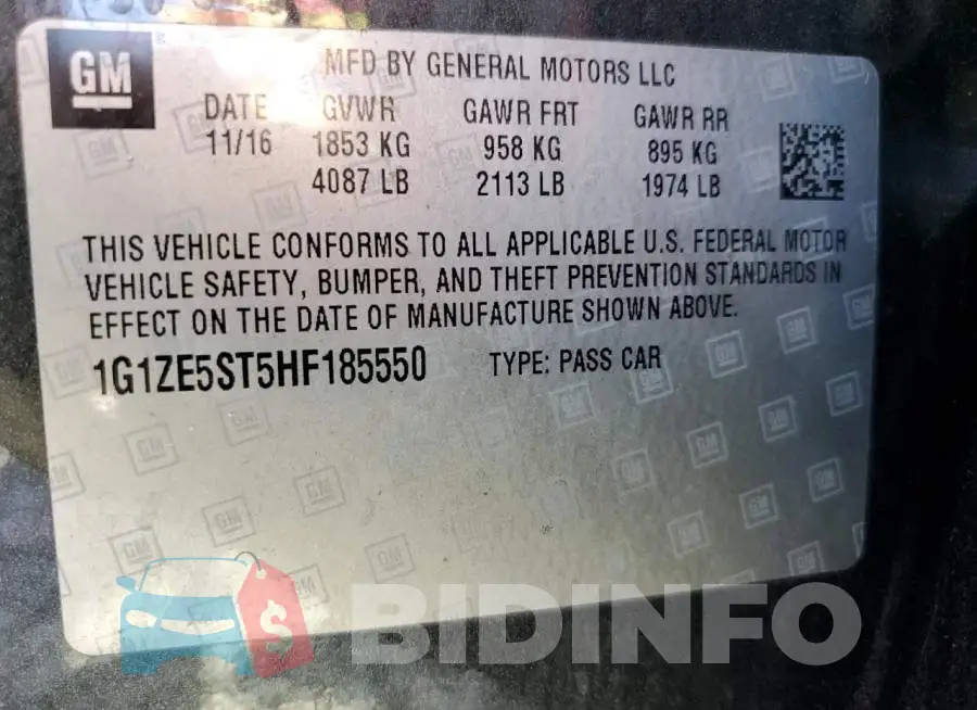1G1ZE5ST5HF185550 Photo# 13