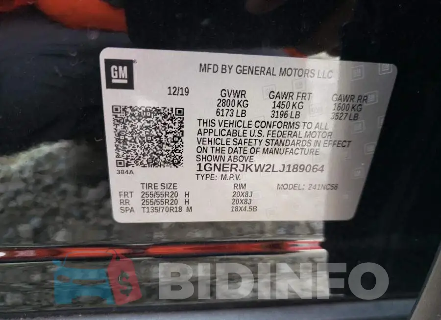 1GNERJKW2LJ189064 Photo# 12