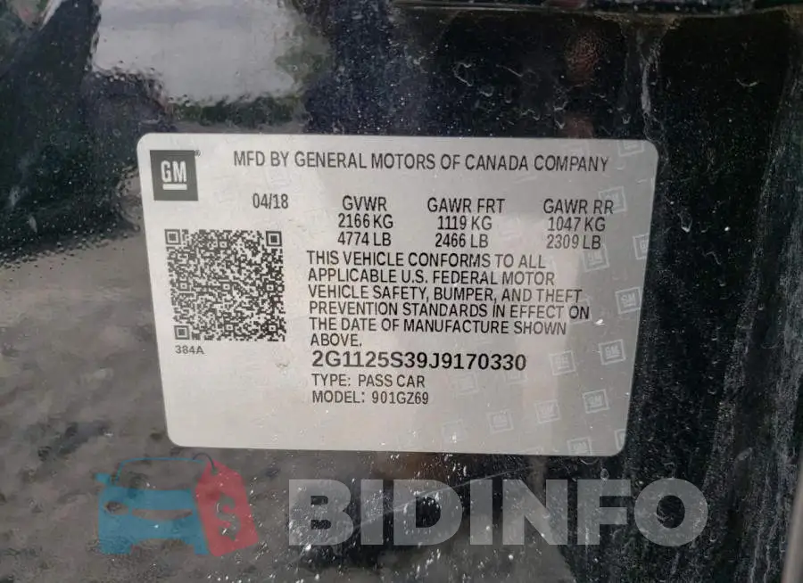 2G1125S39J9170330 Photo# 12