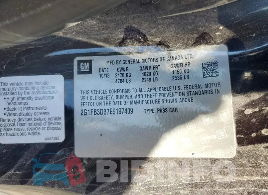 2G1FB3D37E9197409 Photo# 12