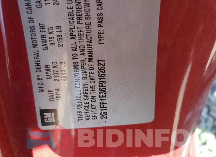 2G1FF1E36F9162627 Photo# 12