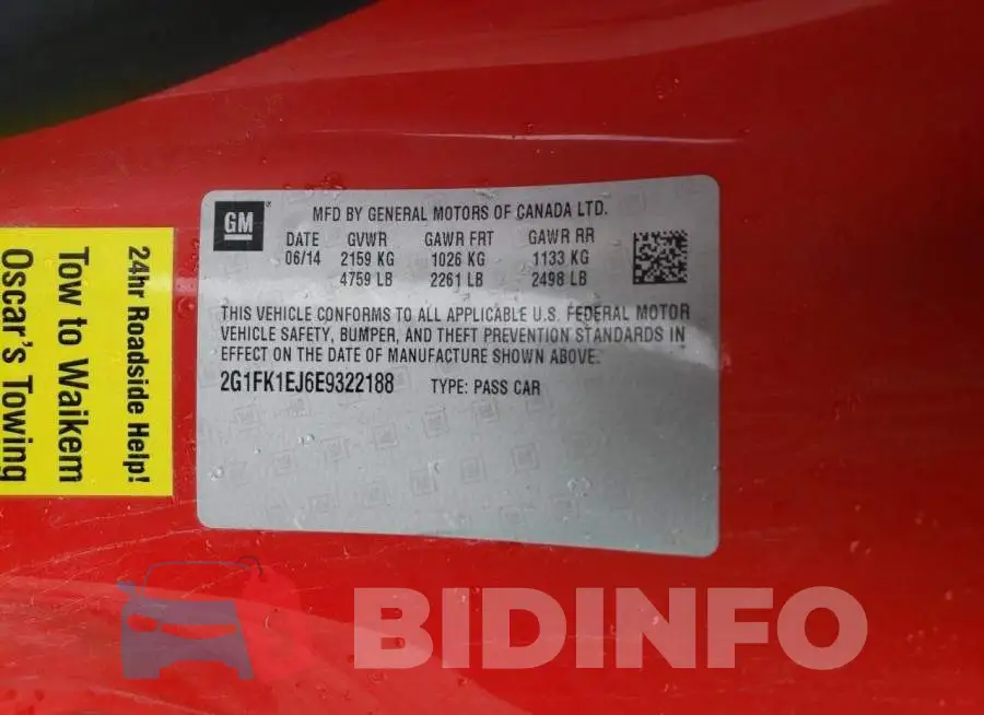 2G1FK1EJ6E9322188 Photo# 13