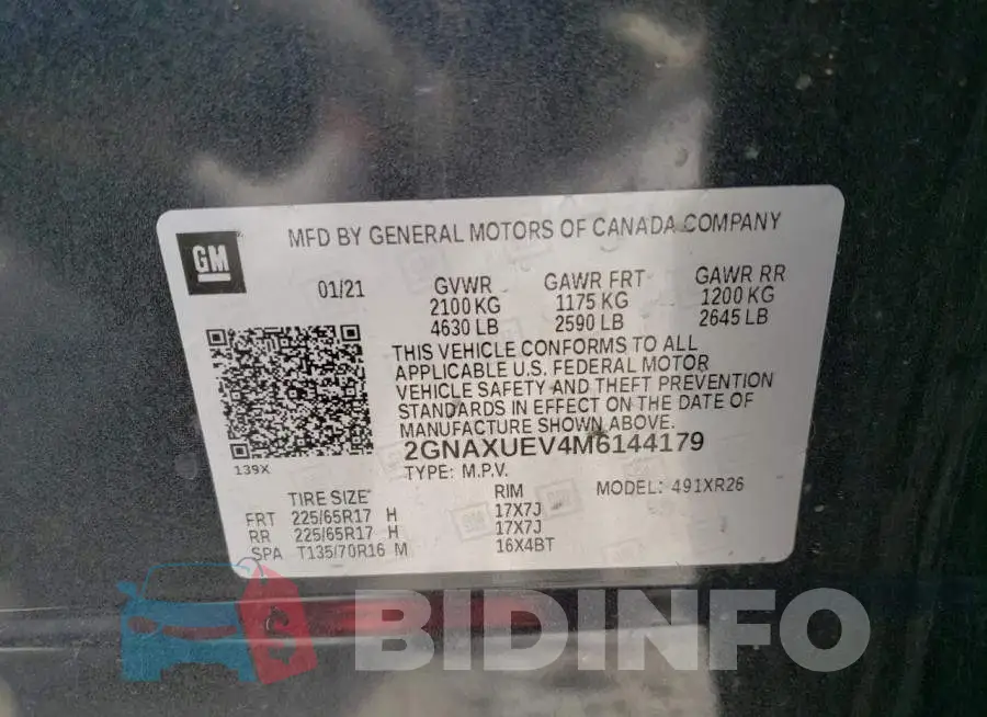 2GNAXUEV4M6144179 Photo# 13