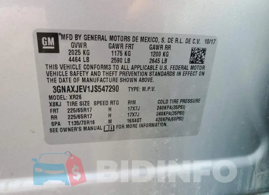 3GNAXJEV1JS547290 Photo# 13