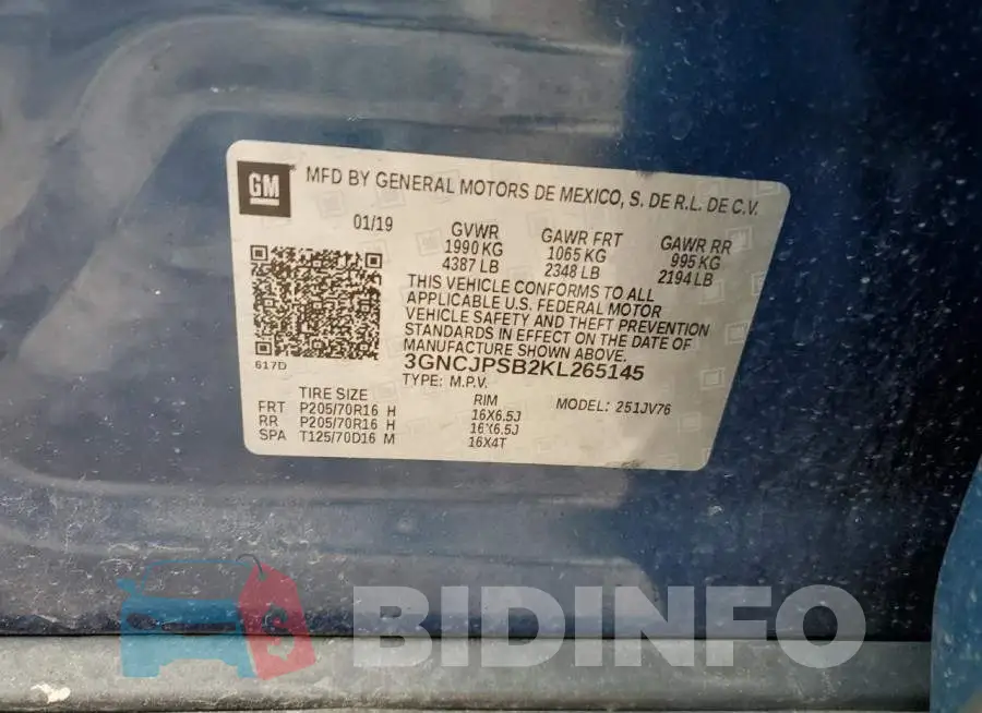 3GNCJPSB2KL265145 Photo# 12