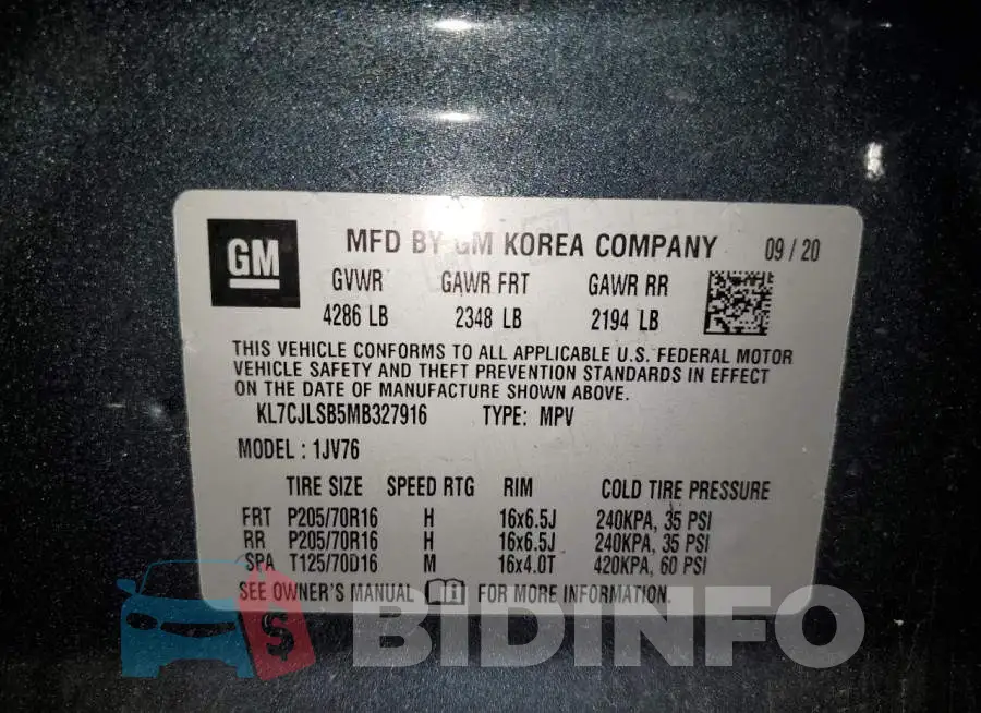 KL7CJLSB5MB327916 Photo# 13
