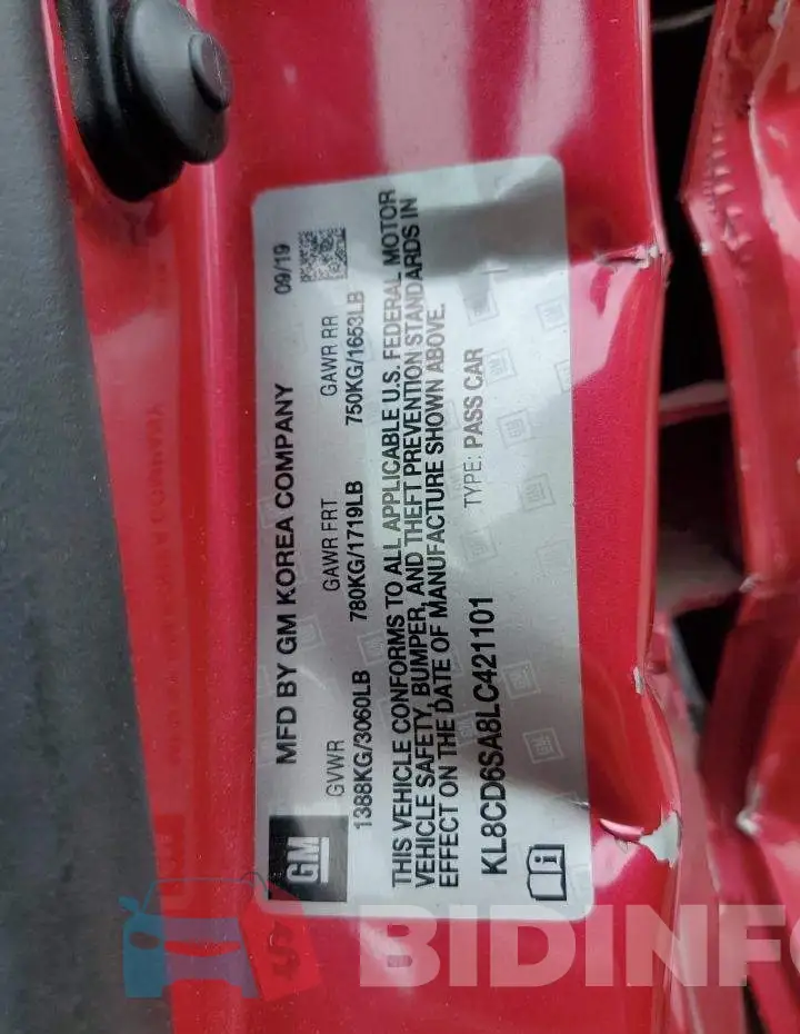 KL8CD6SA8LC421101 Photo# 12