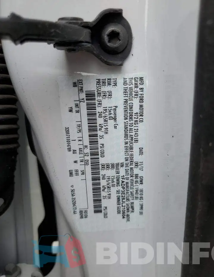 1FADP3E28JL210604 Photo# 12