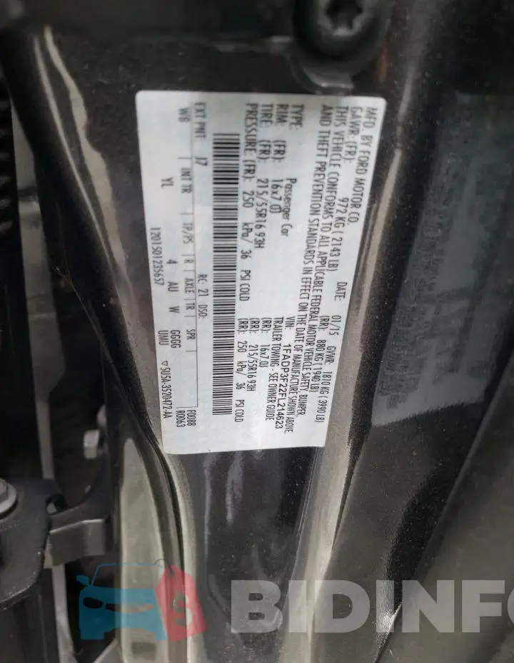 1FADP3F22FL214623 Photo# 12