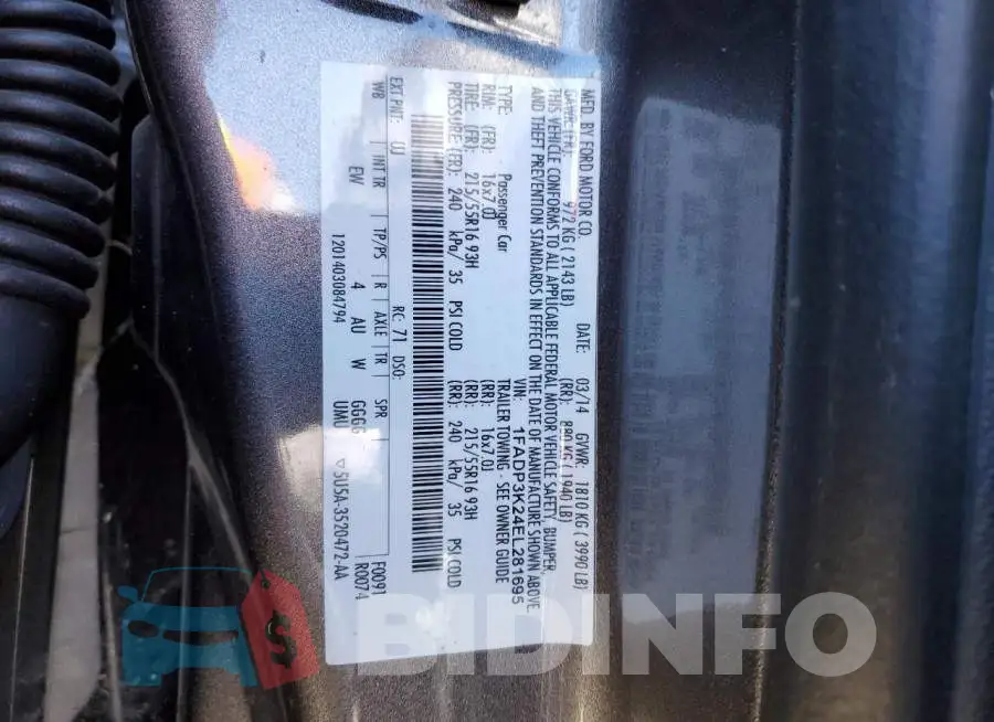 1FADP3K24EL281695 Photo# 12